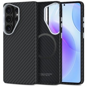 Etui Tech-Protect Ion Carbon MagSafe do Galaxy S26 Ultra - Black/Silver