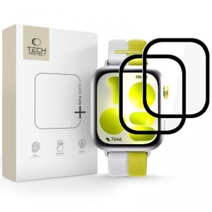 Szkło hybrydowe Tech-Protect Glass Flex+ (2-Pack) do Huawei Watch Fit 5 – Czarne (Black)