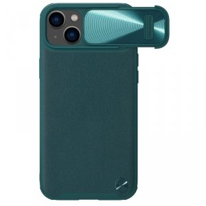 Nillkin CamShield Leather S Case etui iPhone 14 Plus pokrowiec z osłoną na aparat zielone