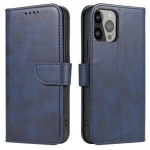 Magnet Case etui Samsung Galaxy S23 Ultra pokrowiec z klapką portfel podstawka niebieskie