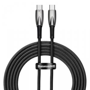 Baseus Glimmer Series kabel do szybkiego ładowania USB-C 480Mb/s PD 100W 2m czarny