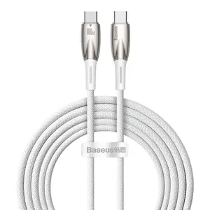 Kabel Baseus CADH000802 USB-C - USB-C PD 100W 5A 480Mb/s 2m - biały
