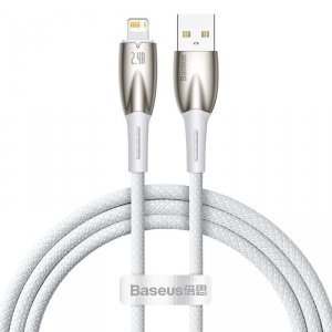 Baseus Glimmer Series kabel USB-A - Lightning 480Mb/s 2.4A 1m biały