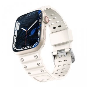 Strap Triple Protection pasek Apple Watch SE, 8, 7, 6, 5, 4, 3, 2, 1 (41, 40, 38 mm) opaska bransoleta beżowy
