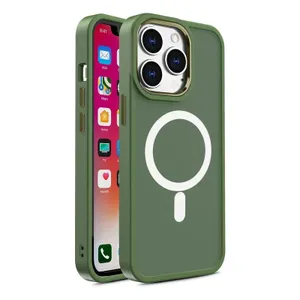 Magnetyczne etui z MagSafe Color Matte Case do iPhone 14 Pro Max - zielone