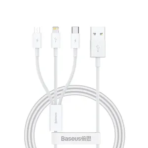 Kabel Baseus Superior Series USB-A - USB-C / Lightning / micro USB 3.5A 1m - biały