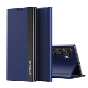 Etui Sleep Case Pro na Samsung Galaxy S25 Edge z klapką i podstawką - niebieskie