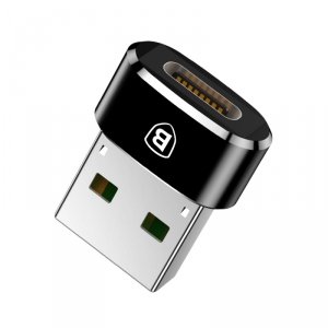 Adapter Baseus Mini przejściówka z USB-C na USB-A - czarny