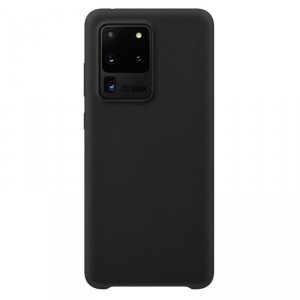 Silicone Case elastyczne silikonowe etui pokrowiec Samsung Galaxy S20 Ultra czarny