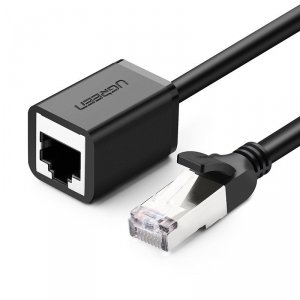 Ugreen przedłużacz kabel internetowy Ethernet RJ45 Cat 6 FTP 1000 Mbps 2 m czarny (NW112 11281)