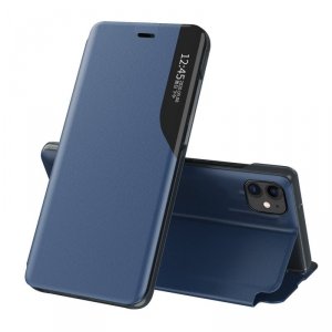 Eco Leather View Case elegancki futerał etui z klapką i funkcją podstawki iPhone 13 Pro Max niebieski