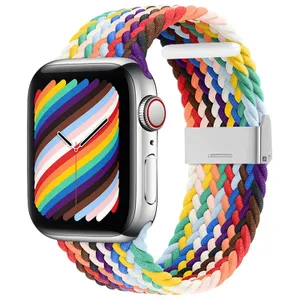 Pasek Strap Fabric do Apple Watch Ultra / 9 / 8 / 7 / 6 / SE / 5 / 4 / 3 / 2 (49 / 45 / 44 / 42mm) pleciony - multikolor