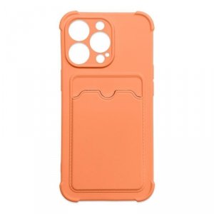 Card Armor Case etui pokrowiec do iPhone 13 Pro portfel na kartę silikonowe pancerne etui Air Bag pomarańczowy