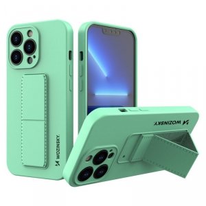 Wozinsky Kickstand Case silikonowe etui z podstawką iPhone 13 Pro Max miętowe