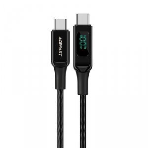 Kabel Acefast C6-03 Black USB-C - USB-C PD QC 100W 5A 480Mb/s 2m - czarny