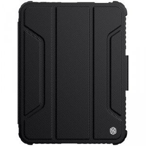 Nillkin Bumper Leather Case Pro pancerne etui Smart Cover z osłoną na aparat i podstawką iPad mini 2021 czarny