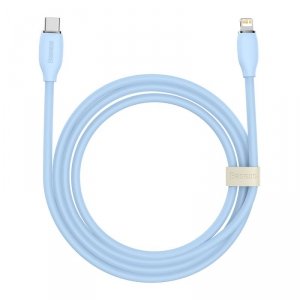 Baseus kabel, przewód USB Typ C – Lightning 20W długość 2 m Jelly Liquid Silica Gel – niebieski
