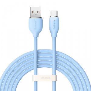 Baseus kabel, przewód USB – USB Typ C 100W długość 2 m Jelly Liquid Silica Gel – niebieski
