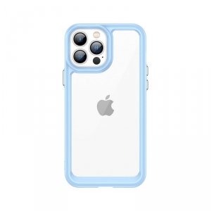 Outer Space Case etui do iPhone 12 Pro Max sztywny pokrowiec z żelową ramką niebieski