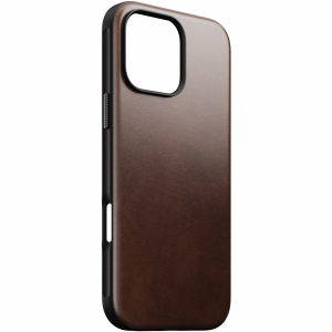NOMAD Modern Leather Case - skórzane etui ochronne do iPhone 16 Pro Max, skóra Horween (rustic brown)