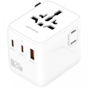 Adapter podróżny 4smarts Nomad GaN 20W   2C+1A biały