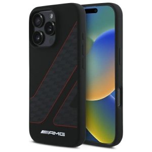 AMG AMHMP16X2SCFR iPhone 16 Pro Max 6.9 czarny/black hardcase Checkered Flag Pattern MagSafe