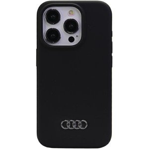 Audi Silicone Case iPhone 15 Pro 6.1 czarny/black hardcase AU-LSRIP15P-Q3/D1-BK