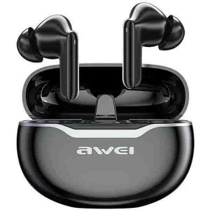 AWEI słuchawki Bluetooth 5.3 T50 ENC + stacja dokująca czarny/black