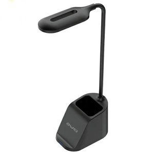 AWEI lampka LED z ład. indukcyjną W2015W Fast Charging czarny/black