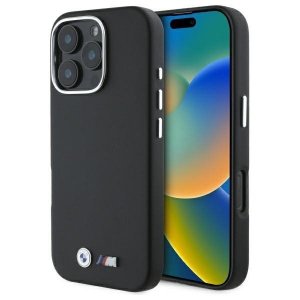 BMW BMHMP16L23PMWK iPhone 16 Pro 6.3 czarny/black hardcase M Smooth Full Wrapped Metal MagSafe