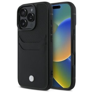 BMW BMHCP16X22RSEPK iPhone 16 Pro Max6.9 czarny/black hardcase Sign Leather Cardslot