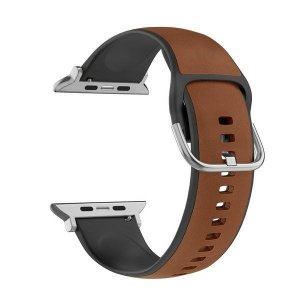 Beline pasek Apple Watch Silico Leather42/44/45/49mm brązowo-czarny /brown-black box