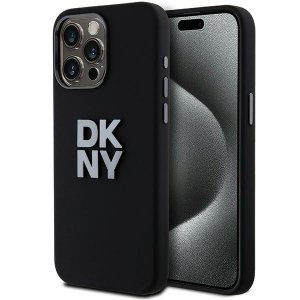DKNY DKHCP15XSMCBSK iPhone 15 Pro Max 6.7 czarny/black hardcase Liquid Silicone Metal Logo
