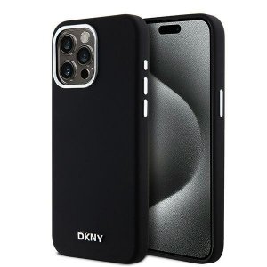 DKNY DKHMP15XSMCHLK iPhone 15 Pro Max 6.7 czarny/black hardcase Liquid Silicone Small Metal Logo MagSafe