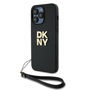 DKNY DKHCP14LPBSWSK iPhone 14 Pro 6.1czarny/black hardcase Wrist Strap Stock Logo