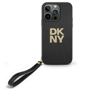 DKNY DKHCP16LPBSWSK iPhone 16 Pro 6.3   czarny/black hardcase Wrist Strap Stock Logo
