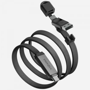 Kabel Energea Sheath Travel 2w1 USB-C do USB-C/USB-A 480Mbps 60W 1.2m gunmetal