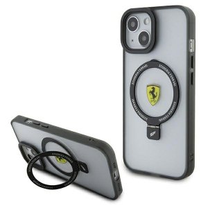 Ferrari FEHMP15MUSCAH iPhone 15 Plus / 14 Plus 6.7 transparent hardcase Ring Stand 2023 Collection MagSafe