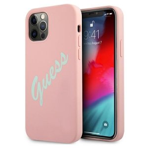 Guess GUHCP12MLSVSPG iPhone 12/12 Pro 6,1 różowo zielony/green pink hardcase Silicone Vintage