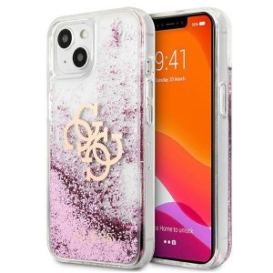 Guess GUHCP13SLG4GPI iPhone 13 mini 5,4 różowy/pink hardcase 4G Big Liquid Glitter