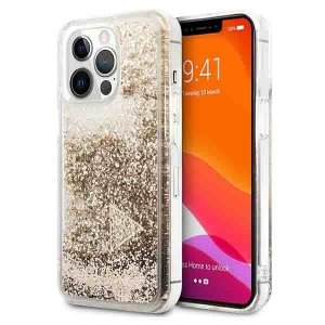 Guess GUOHCP14LGLHFLGO iPhone 14 Pro 6,1 złoty/gold hardcase Glitter Charms
