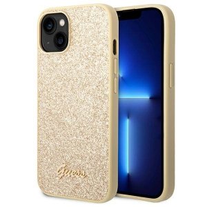Guess GUHCP14MHGGSHD iPhone 14 Plus / 15 Plus 6.7 złoty/gold hard case Glitter Script