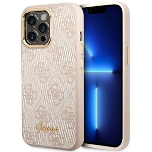 Guess GUHCP14LHG4SHP iPhone 14 Pro6,1 różowy/pink hard case 4G Vintage Gold Logo