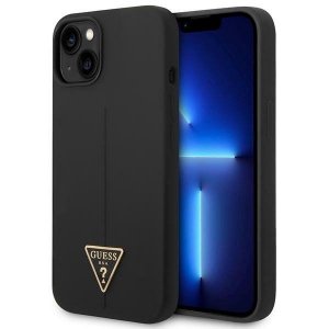 Guess GUHCP14SSLTGK iPhone 14 / 15 / 136.1 czarny/black hardcase Silicone Triangle