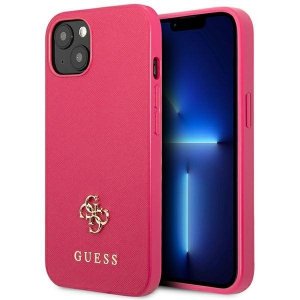 Guess GUHCP13SPS4MF iPhone 13 mini 5,4 różowy/pink hardcase Saffiano 4G Small Metal Logo