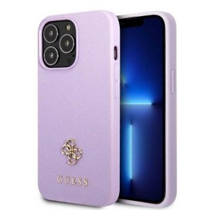 Guess GUHCP13XPS4MU iPhone 13 Pro Max 6,7 purpurowy/purple hardcase Saffiano 4G Small Metal Logo