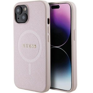 Guess GUHMP15MPSAHMCP iPhone 15 Plus 6.7 różowy/pink hardcase Saffiano MagSafe