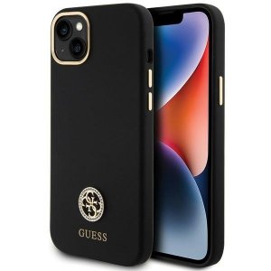Guess GUHCP15M4DGPK iPhone 15 Plus/ 14 Plus 6.7 czarny/black hardcase Silicone Logo Strass 4G