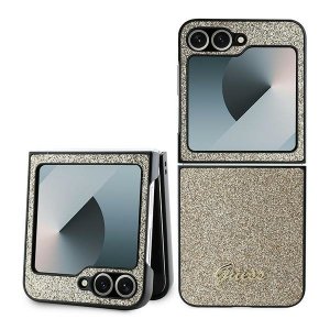 Guess GUHCZF6HGGSHD Z Flip6 F741złoty/gold 4G Glitter Script