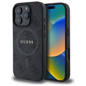Guess GUHMP16XG4GFRK iPhone 16 Pro Max 6.9 czarny/black hardcase 4G Ring Classic Logo MagSafe